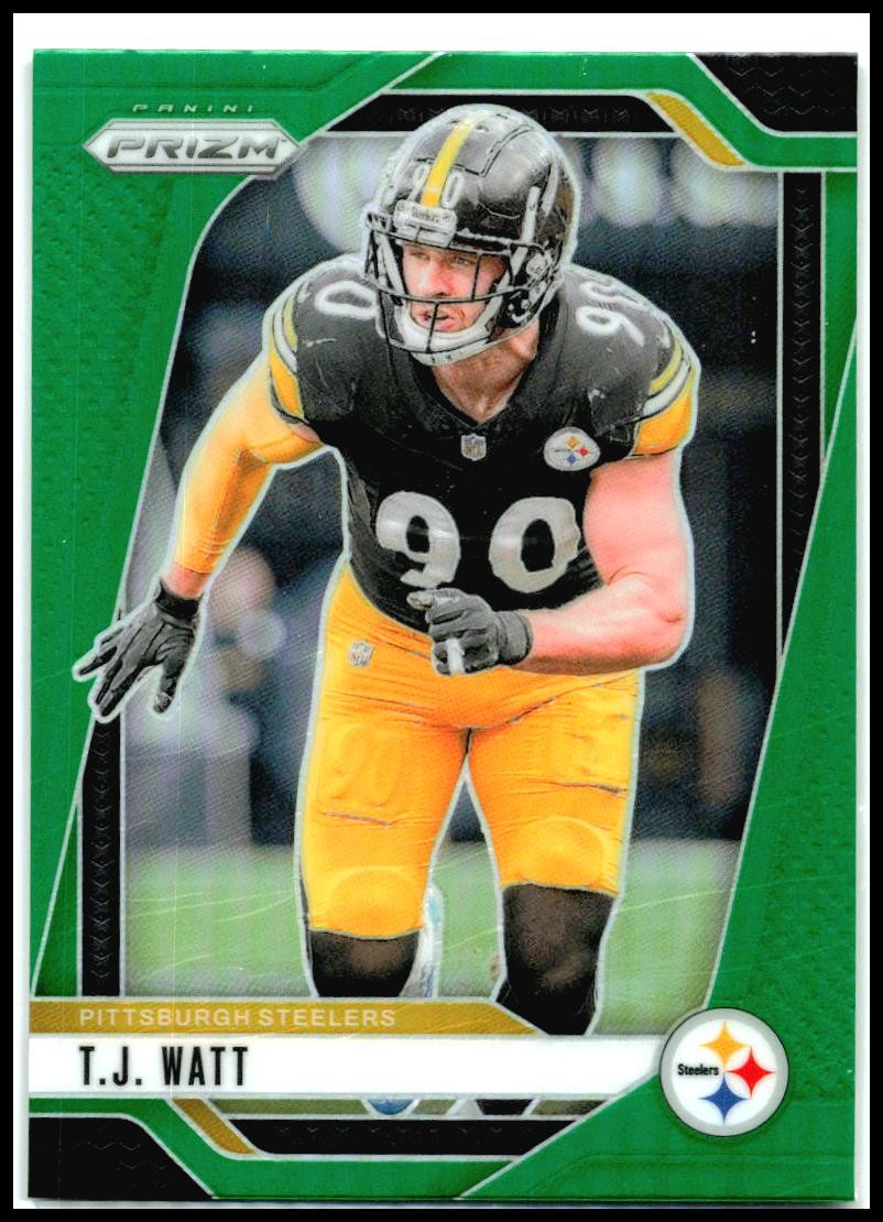 2024 Panini Prizm Green #245 T.J. Watt Pittsburgh Steelers