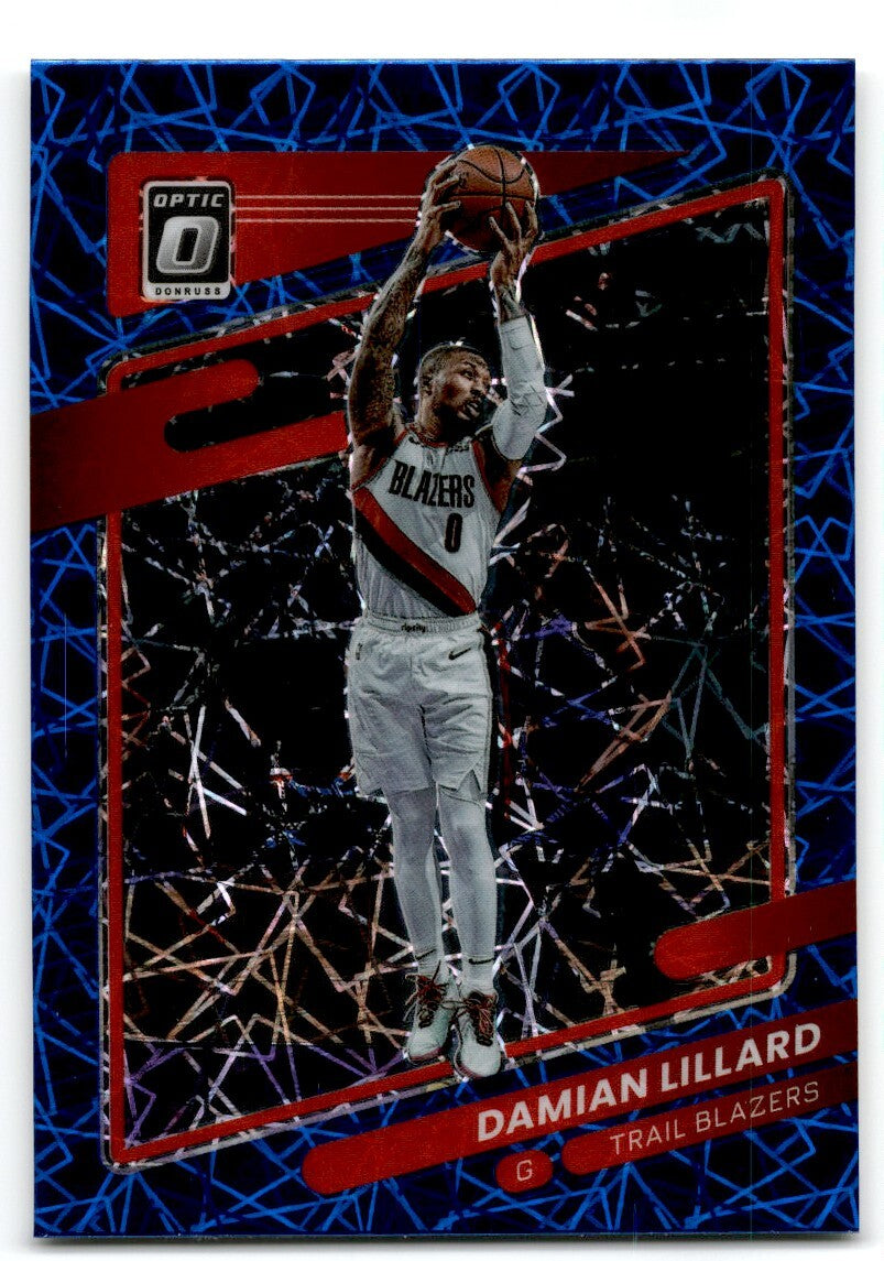 2021-22 Donruss Optic  Blue Velocity Damian Lillard Portland Trail Blazers #118