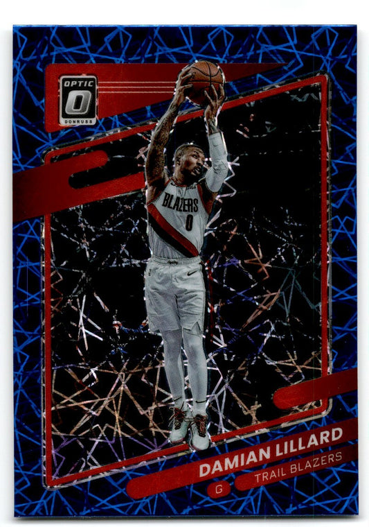 2021-22 Donruss Optic  Blue Velocity Damian Lillard Portland Trail Blazers #118