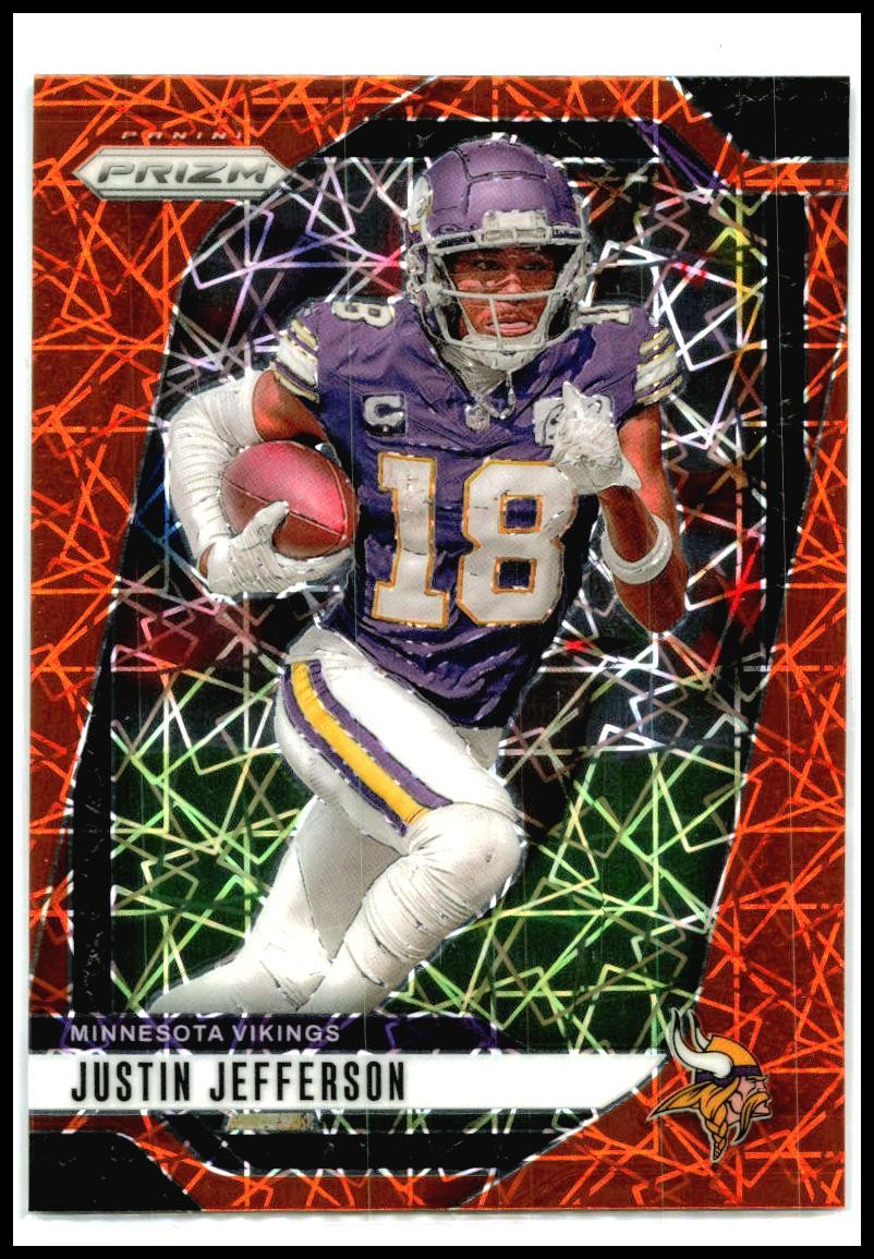 2024 Panini Prizm Lazer #187 Justin Jefferson Minnesota Vikings