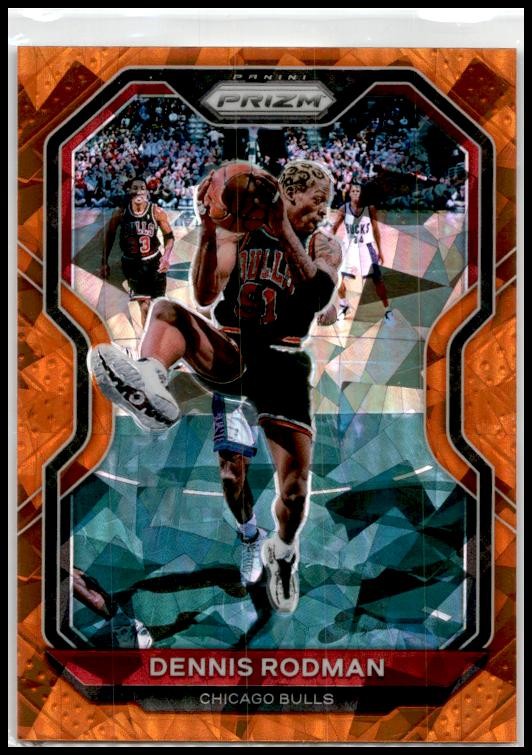 2020-21 Panini Prizm Orange Ice Prizms #166 Dennis Rodman Chicago Bulls