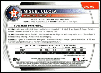 2025 Bwoam Chrome #CPA-MU Miguel Ullola Auto Astro