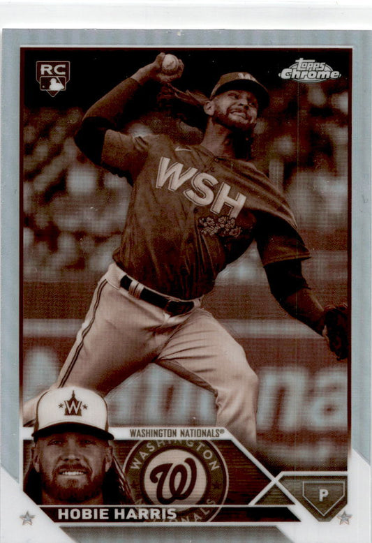 2023 Topps Chrome Update Sepia #USC30 Hobie Harris Rookie Washington Nationals