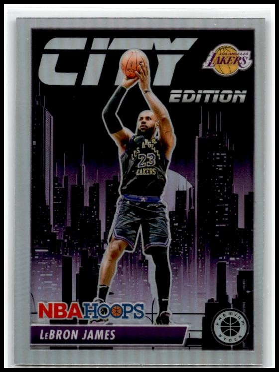 2023-24 Hoops Premium Stock City Edition #15 Lebron James Los Angeles Lakers