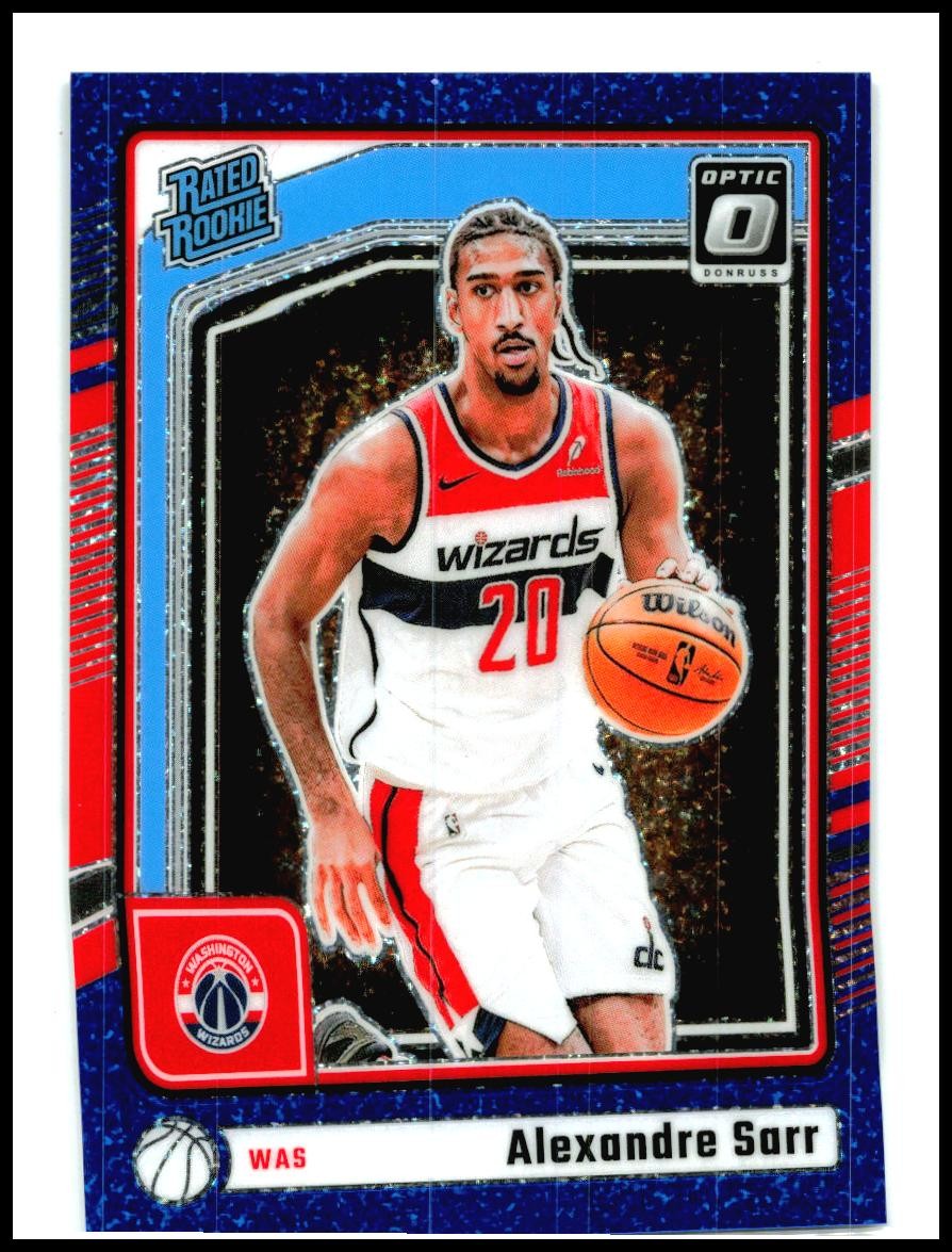 2024-25 Donruss Optic White Scope Prizm /15 #276 Alexandre Sarr Rookie Wizards