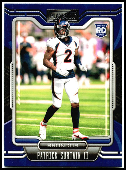 2021 Panini Playbook Purple #144 Patrick Surtain II Rookie Denver Broncos