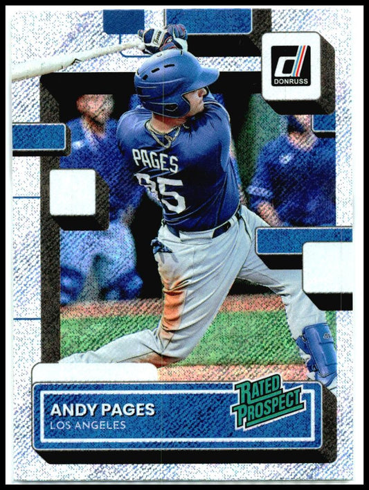 2022 Donruss Rated Prospects Rapture #RP-10 Andy Pages Los Angeles Dodgers
