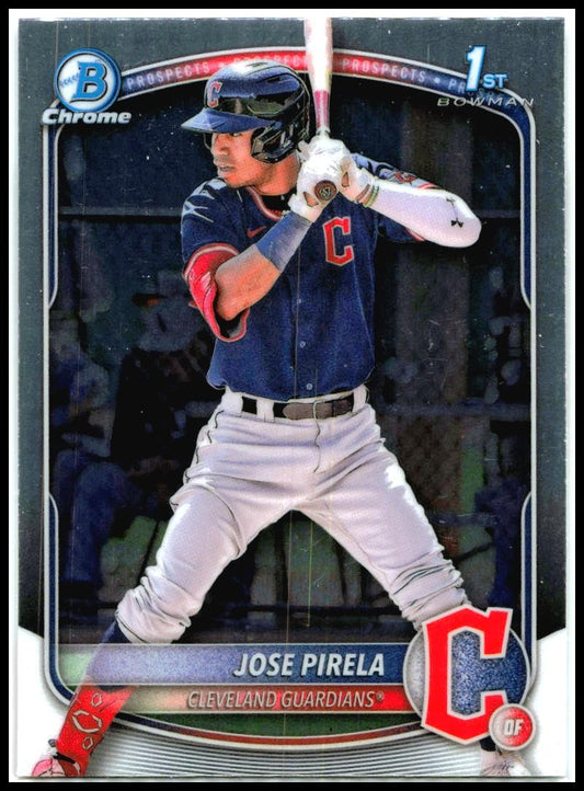 2025 Bowman Chrome Prospects #BCP-111 Jose Pirela Cleveland Guardians