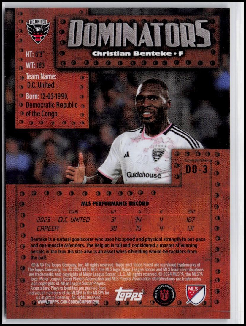 2024 Finest MLS #DO-3 Christian Benteke Finest Dominators