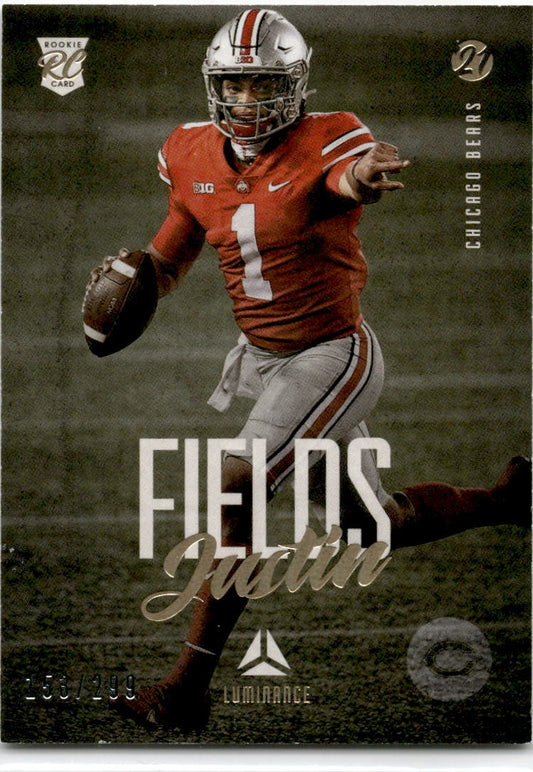 2021 Luminance #111 Justin Fields 153/299 Chicago Bears