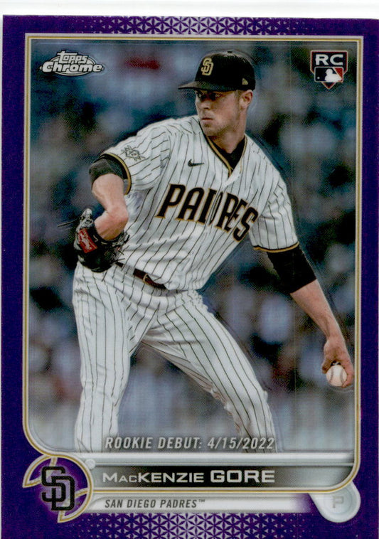 2022 Topps Chrome Update Purple Refractor #USC19 MacKenzie Gore San Diego Padres