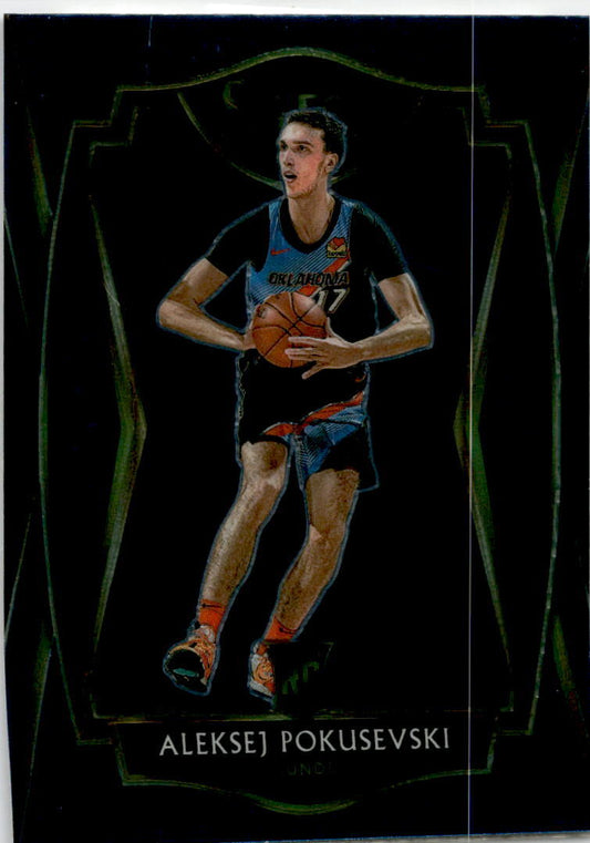 2020-21 Panini Select Blue #176 Aleksej Pokusevski Oklahoma City Thunder