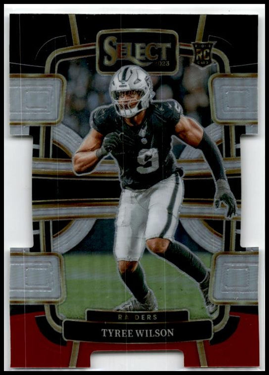 2023 Panini Select Black and Red Prizms Die Cuts #60 Tyree Wilson Rookie Raiders