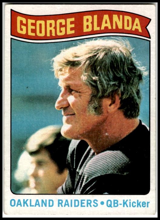 1975 Topps #7 George Blanda Oakland Raiders