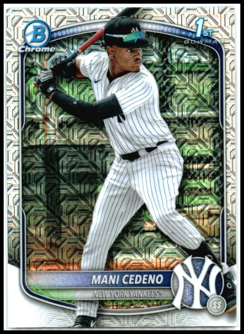 2025 Bowman Chrome Mojo Refractor #BCP-199 Mani Cedeno New York Yankees