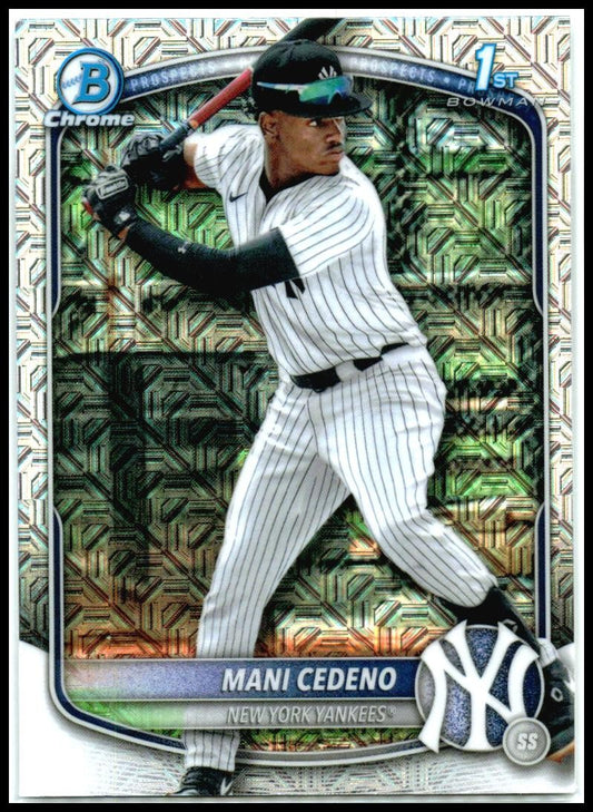 2025 Bowman Chrome Mojo Refractor #BCP-199 Mani Cedeno New York Yankees