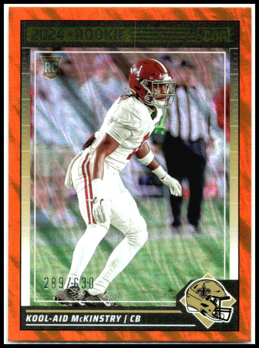2024 Score Lava #327 Kool-Aid McKinstry Rookie #/630 New Orleans Saints