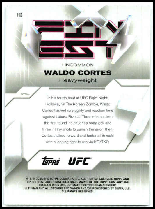 2025 Topps Finest UFC - Purple Refractors #112 Waldo Cortes #/200