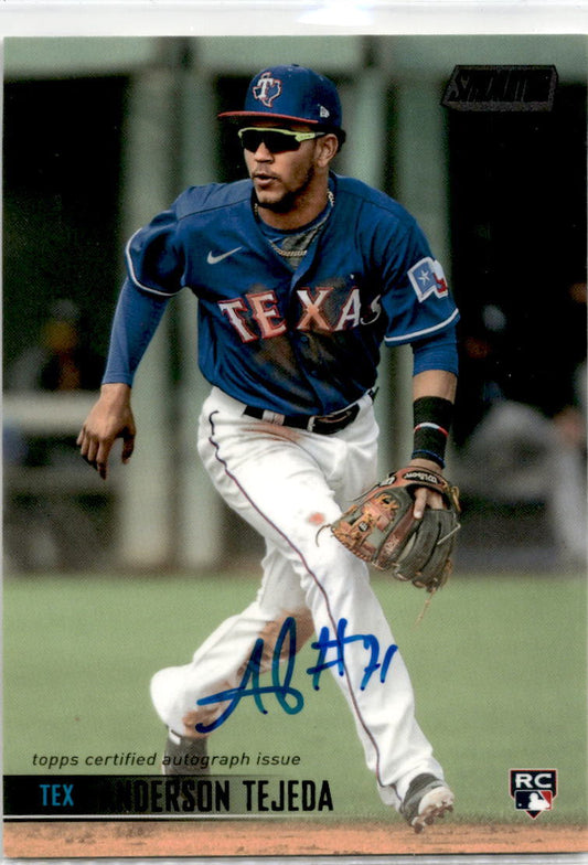 2021 Stadium Club #232 Anderson Tejeda 19/25 Auto Texas Rangers