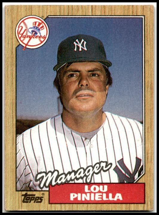 1987 Topps #168 Lou Piniella New York Yankees