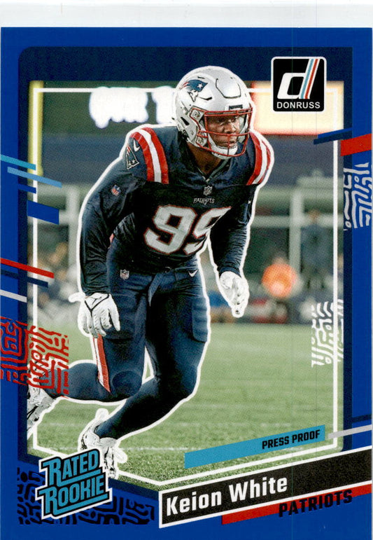 2023 Donruss blue #371 Keion White Rookie New England Patriots