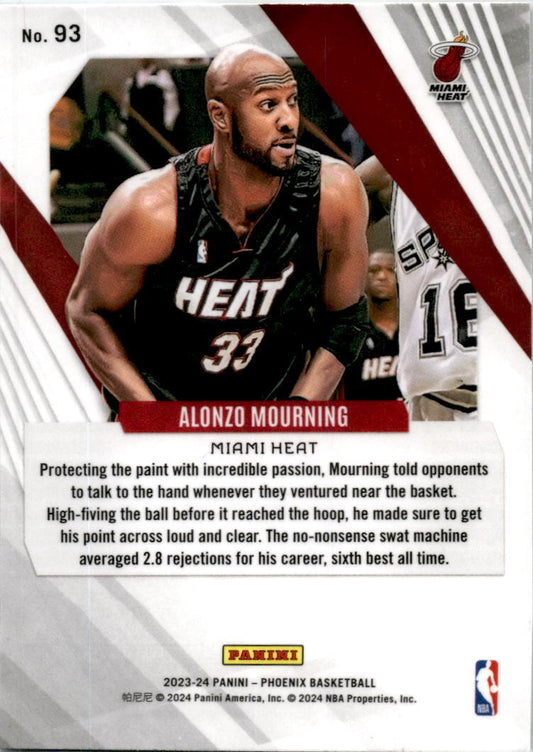 2023-24 Panini Phoenix #93 Alonzo Mourning Miami Heat