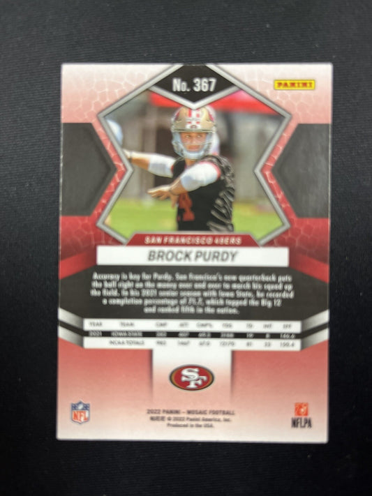2022 Panini Mosaic #367 Brock Purdy.  RC SF 49er