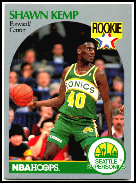 1990-91 Hoops #279 Shawn Kemp Rookie Seattle SuperSonics
