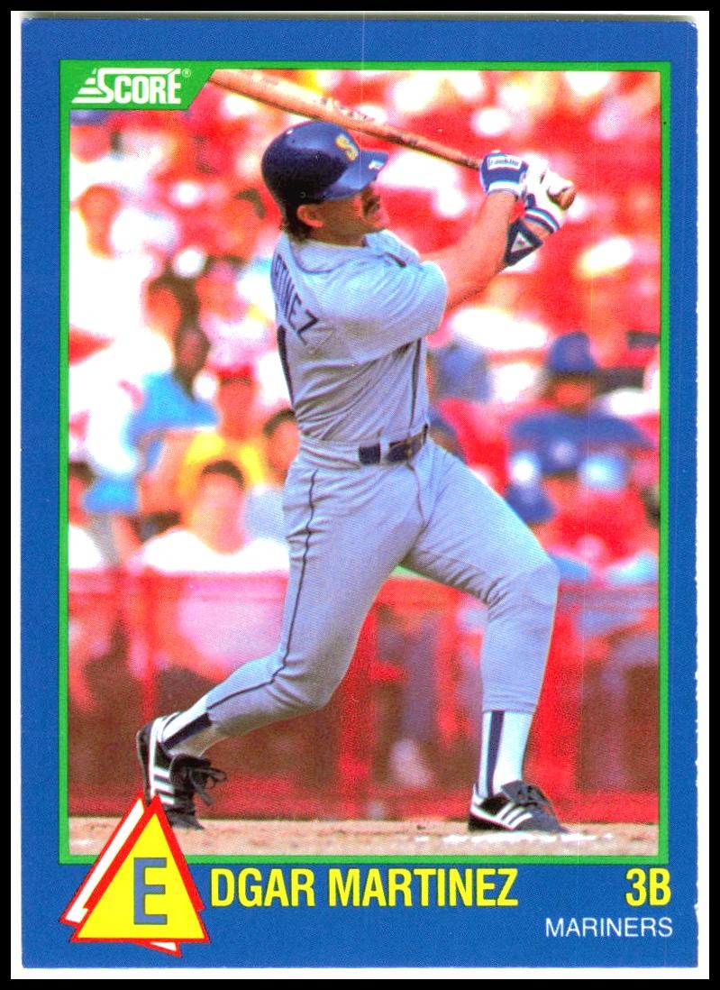 1989 Score Hottest 100 Rising Stars #40 Edgar Martinez Seattle Mariners