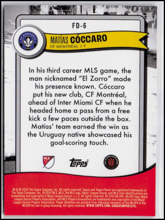 2024 Finest MLS #FD-6 Matías Cóccaro Finest Debuts