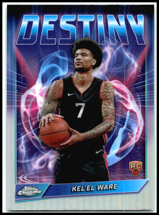 2024-25 Topps Chrome Destiny Refractor #D-11 Kel'el Ware Miami Heat