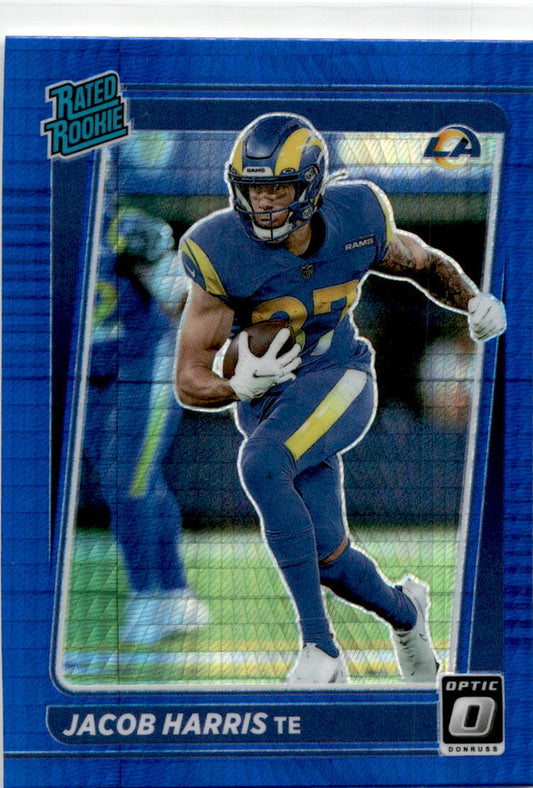 2021 Donruss Optic Blue Hyper #238 Jacob Harris Los Angeles Rams