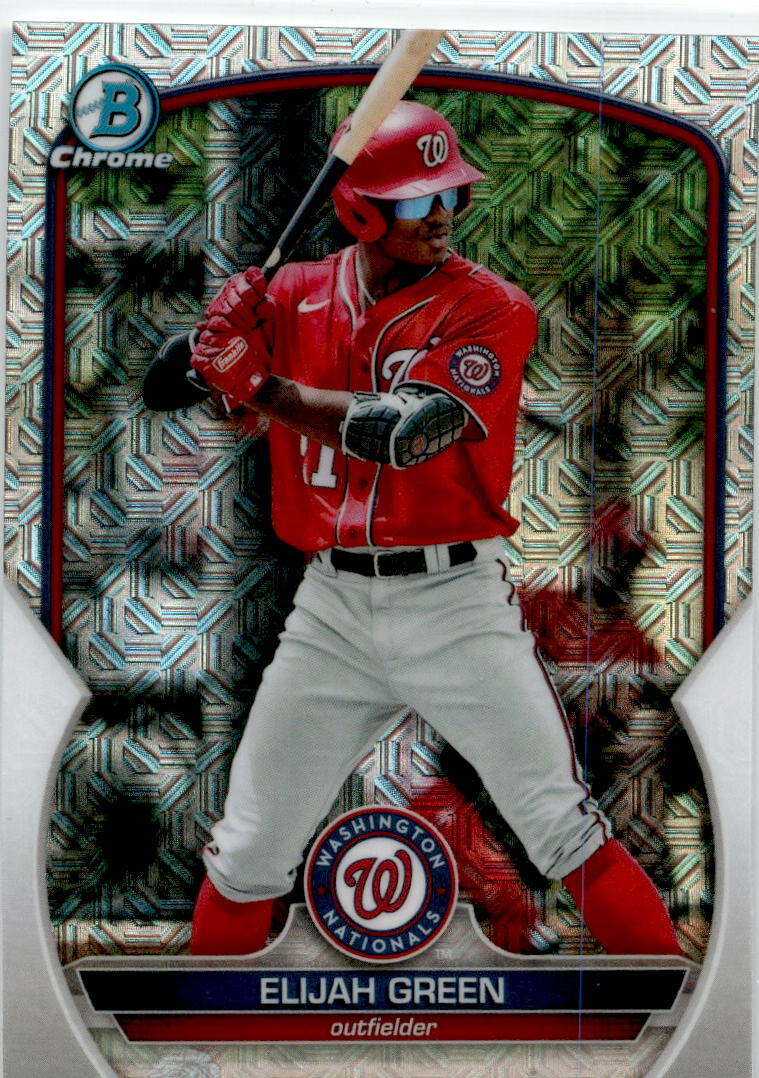2023 Bowman Chrome Prospects Mojo Refractors #BCP-23 Elijah Green Washington Nat