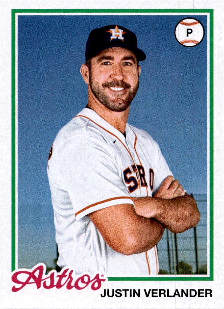 2022 Topps Archives ##181 Justin Verlander  1978 Topps Design Houston Astros