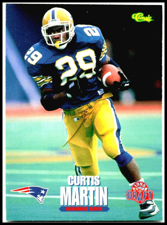 1995 Classic NFL Rookies #84 Curtis Martin New England Patriots