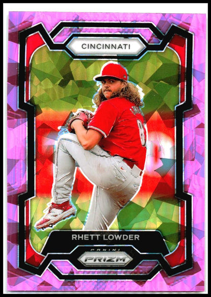 2024 Panini Prizm Pink Ice Prizms #65 Rhett Lowder Cincinnati Reds