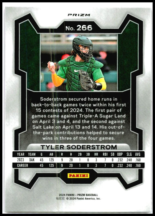 2024 Panini Prizm Pink Ice Prizms #266 Tyler Soderstrom Oakland Athletics