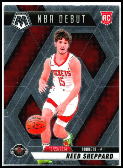 2024-25 Panini Mosaic #252 Reed Sheppard Houston Rockets