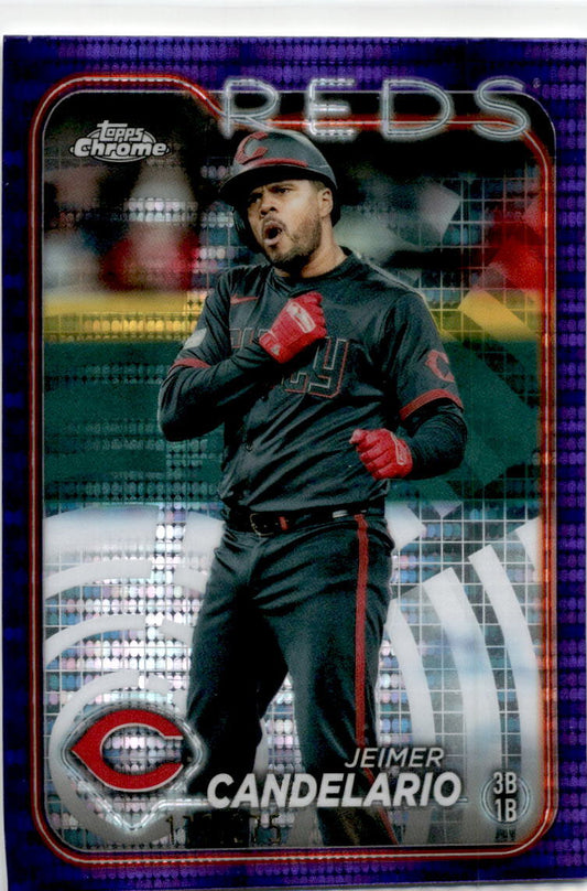 2024 Topps Chrome Purple Sonar Refractor #239 Jeimer Candelario Reds