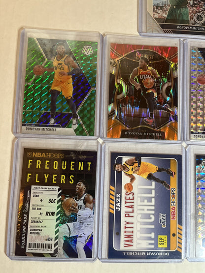 9 Assorted Donovan Mitchell Cards. Cleveland Cavaliers great haul of cards!!!