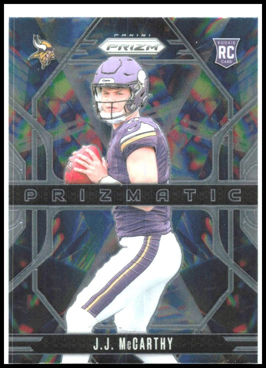 2024 Panini Prizm Prizmatic #8 J.J. McCarthy Minnesota Vikings
