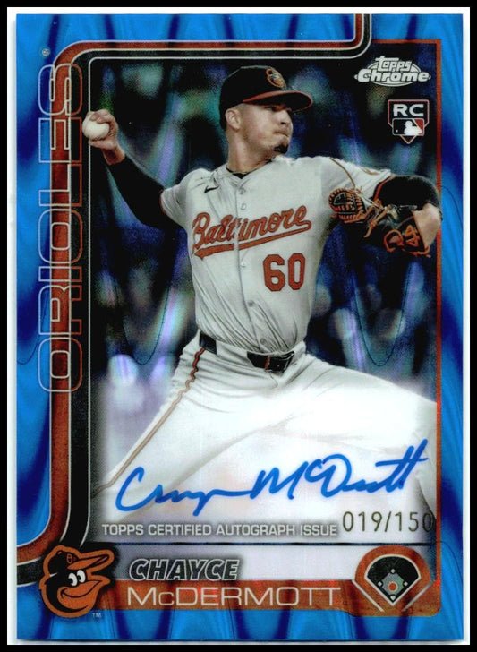 2025 Topps Chrome Blue Raywave Auuto /150 #RA-CM Chayce McDermitt Rookie Auto
