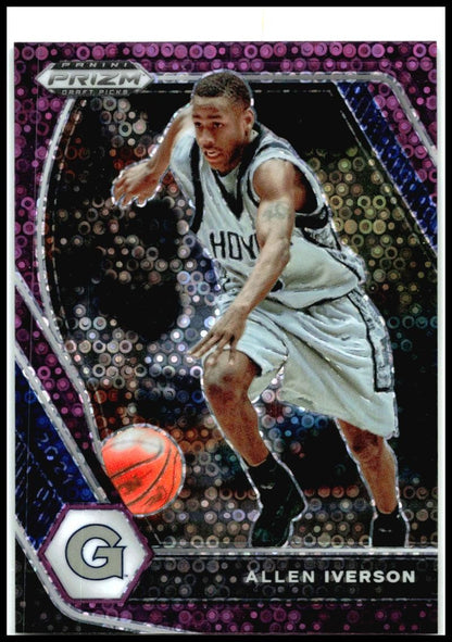2021 Prizm Draft Picks Purple Circles #85 Allen Iverson