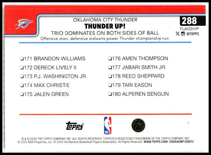 2025-26 Topps Gold /2025 #288 Shai Gilgeous-Alexander Thunder