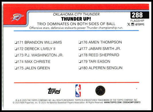2025-26 Topps Gold /2025 #288 Shai Gilgeous-Alexander Thunder