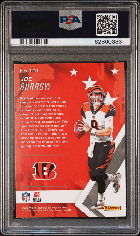 2020 Panini Rookies & Stars #101 Joe Burrow Cincinnati Bengals PSA 9 Mint