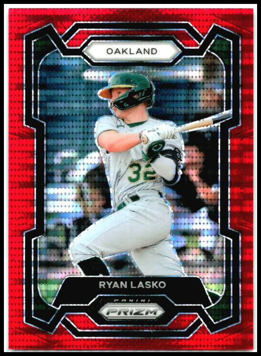 2024 Panini Prizm Red Pulsar Prizms #74 Ryan Lasko #/399 Oakland Athletics