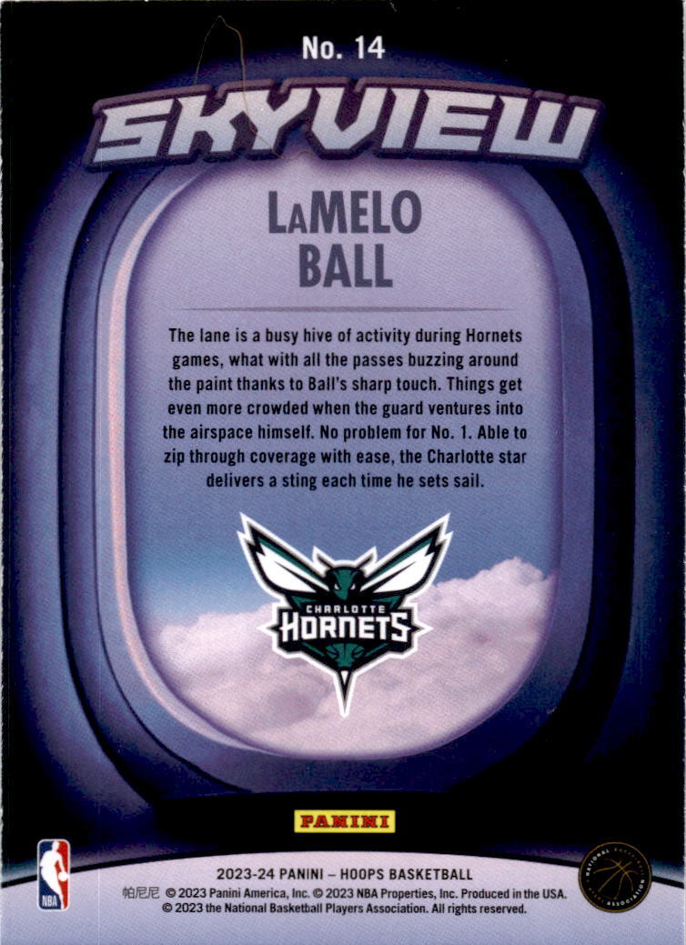 2023-24 Hoops Winter Skyview #14 LaMelo Ball Charlotte Hornets