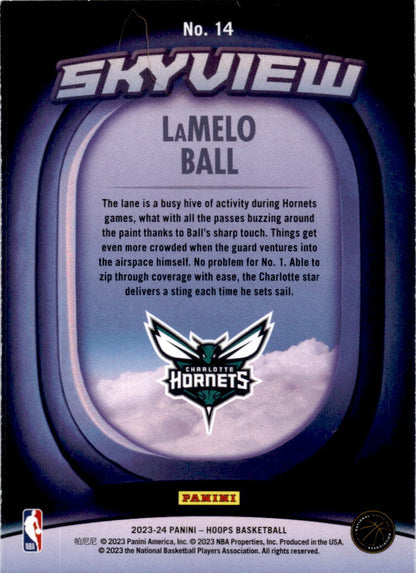 2023-24 Hoops Winter Skyview #14 LaMelo Ball Charlotte Hornets