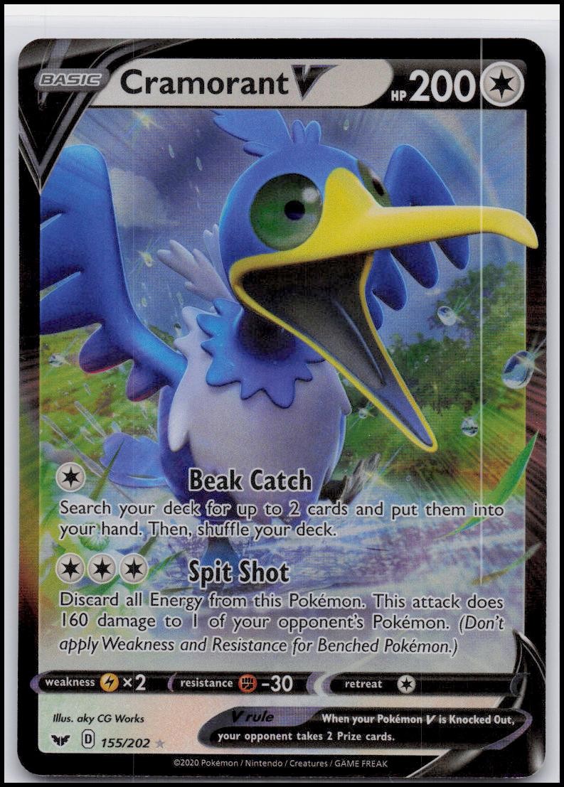 SWSH01: Sword & Shield Base Set #155/202 Cramorant V